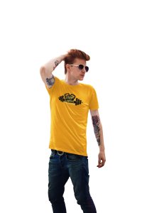 Stop Saying Tomorrow, Bar Inside Text, Round Neck Gym Tshirt (Yellow Tshirt) - Clothes for Gym Lovers - Suitable for Gym Going Person - Foremost Gifting Material for Your Friends and Close Ones