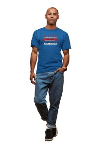 The Real Workout Starts When You Want To Stop, (BG Red and Black), Round Neck Gym Tshirt (Blue Tshirt) - Clothes for Gym Lovers - Suitable for Gym Going Person - Foremost Gifting Material for Your Friends and Close Ones