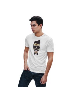 Cool men Illustration Graphic tees White- printed T-shirts - Men's stylish clothing - Cool tees for boys