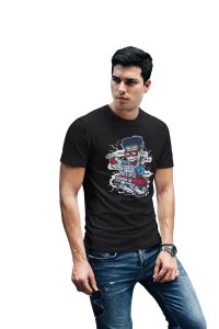 Green monster -round crew neck cotton tshirts for men
