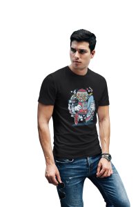 Candy machine -round crew neck cotton tshirts for men