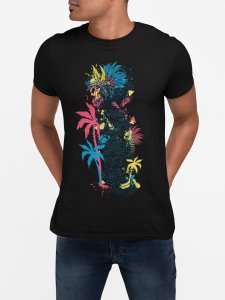 Skull - illusion - Black - printed T-shirts - Men's stylish clothing - Cool tees for boys