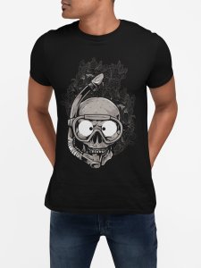 Skull - colourfull - Black - printed T-shirts - Men's stylish clothing - Cool tees for boys