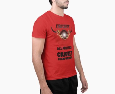 All Abilities Cricket Championship -Red - Printed - Sports cool Men's T-shirt