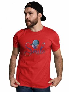 Scary Smile Emoji Printed T-shirt (Red) - Clothes for Emoji Lovers - Foremost Gifting Material for Your Friends and Close Ones