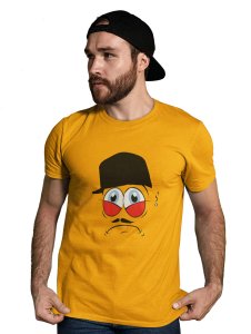 Charlie Chaplin Emoji T-shirt (Yellow) - Clothes for Emoji Lovers - Suitable for Fun Events - Foremost Gifting Material for Your Friends and Close Ones
