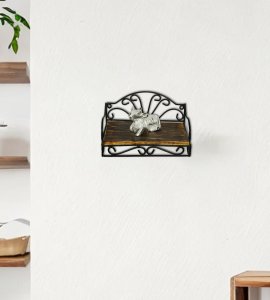 Iron- wrought wall hanging setup box stand /rack / set up organizer for home decor and office decor