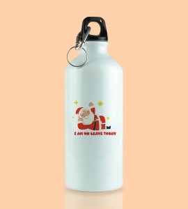 Vacational Santa: Humorously Designed Sipper Bottle by (Brand) Best Gift For Secret Santa