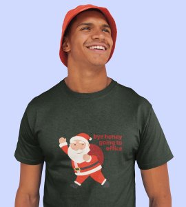 Employed Santa: Best Printed T-shirt (Green) Best Gift For Secret Santa
