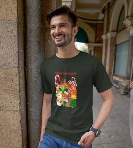 Find The Santa : Beautifully Crafted T-shirt (Green) Perfect Gift For Kids