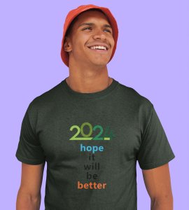 Hope For 2024 : Best Printed T-shirt For School Kids (Green) Best Gift For Boys Girls