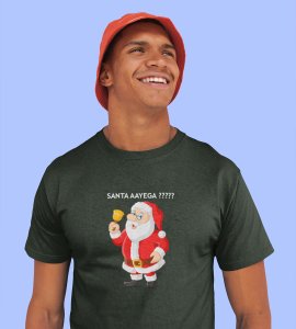 Will Santa Come?: Best Printed T-shirt (Green) Best Gift For Boys Girls