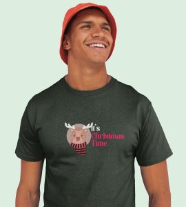 Its Christmas Time : Unique Printed T-shirt (Green) Best Gift For Boys Girls