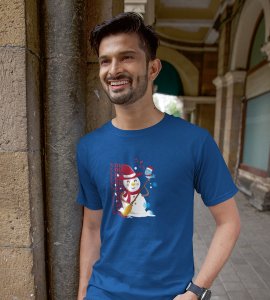 Xmas Party : Best Comic Printed T-shirt by (Blue) Perfect Gift For Kids