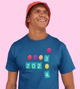 2023 Gone 2024 Came : Most Uniquely Printed T-shirt (Blue) Best Gift For Boys Girls