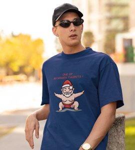 Sumo Santa : Best Printed T-shirt (Blue) Best Gift For Kids Boys Girls