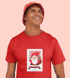 Strongest Santa: Unique Printed T-shirt (Red) Best Gift For Christmas Eve