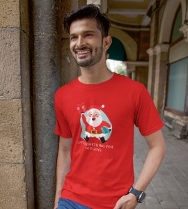 Santa got Us Gift: Best Printed T-shirt (Red) Most Liked Gift For Boys Girls