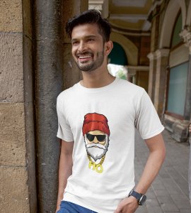 Sigma Santa T-shirt: Best printed Gift For Secret Santa(White) Best Gift For Boys Girls