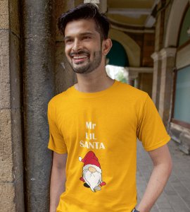 Gentleman Santa T-shirt: Best Gift For Secret Santa(Yellow) Perfect Gift For Boys Girls