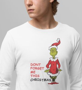Alien's Christmas: Unique And Funny DesignedFull Sleeve T-shirt White Perfect Gift For Boys Girls