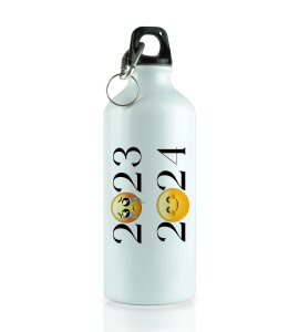 No More 2023 Only 2024, New Year Printed Aluminium Water Bottle