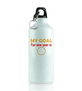 New Year Goal, New Year Printed Aluminium Water Bottle