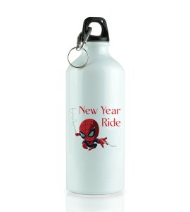New Year Ride, Printed Aluminium Water Bottle On New Year Theme