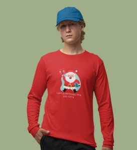 Lovely Santa: Cute And Beautiful DesignedFull Sleeve T-shirt Red Best Gift For Boys Girls
