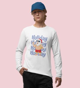 Santa On VactionFull Sleeve T-shirt: Exclusive Gift For Boys GirlsWhite Cool SantaFull Sleeve T-shirt, A Perfect Gift For Secret Santa