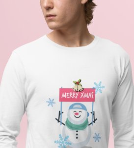 Christmas Bells: Best DesignerFull Sleeve T-shirt White Perfect Gift For Christmas Eve