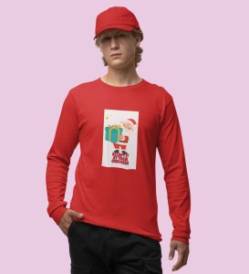 Gift Man Santa: Perfectly DesignedFull Sleeve T-shirt Red Best Gift For Boys Girls