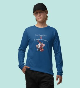 Christmas Bells, Santa's Arrival: BestFull Sleeve T-shirt For Boys Girls,Blue Best Gift for Secret Santa