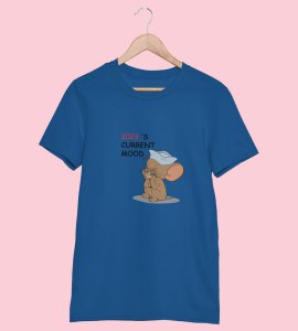 Bad Year Ending Blue New Year Printed T-shirt For Mens