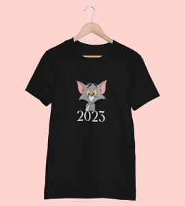 2023 Go Now Black Graphics Printed T-shirt For Mens On New Year Theme Best Gift For New Year