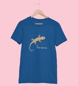 What's The Menu? Blue Men Printed T-shirt For Mens Boys