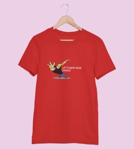New Year New Villans Red Men Printed T-shirt For Mens Boys