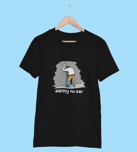 Happy New Year Oyee! Black New Year Printed T-shirt For Mens