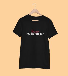 Positivity Black New Year Printed T-shirt For Mens