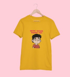 Same Me Yellow Men Printed T-shirt For Mens Boys