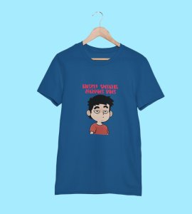 Same Me Blue Men Printed T-shirt For Mens Boys