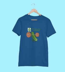 Resolution Blue Printed T-shirt For Mens On New Year Theme Best Gift For New Year