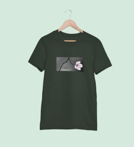 Flourish, Green Urban Legend: Men's Oversized Round Neck T-Shirt with Front Print