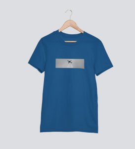 Luxor Route, Graphic Revolution: Blue Trendy Front Printed Tee - Men's Style Redefined