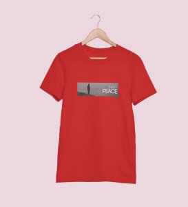 Serenity, Red Signature Series: Front Graphic Oversized Tee for Men - Unleash Style