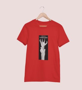 Innovation, Red Street Swagger: Men's Oversized Tee featuring Front Print Detail