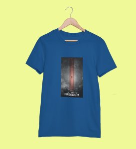 Epitome Freedom, Blue Culture Catalyst: Front Graphic Oversized Tee for Men - Unleash Cool