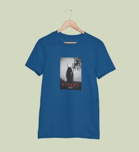Devil's Body, Street Fusion: Blue Trendy Front Print Round Neck T-Shirt - Men's Edition