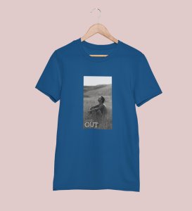 Unvigilant,City Pulse Chronicles: Blue Men's Trendy Front Print Tee - Streetwear Defined