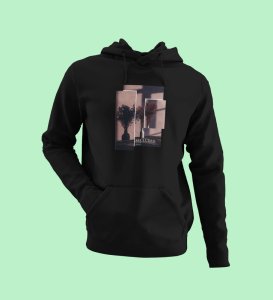 Hidden Beauty Graphic Edge: Stand Out inBlack Trendy Front Printed Round Neck Hoodies